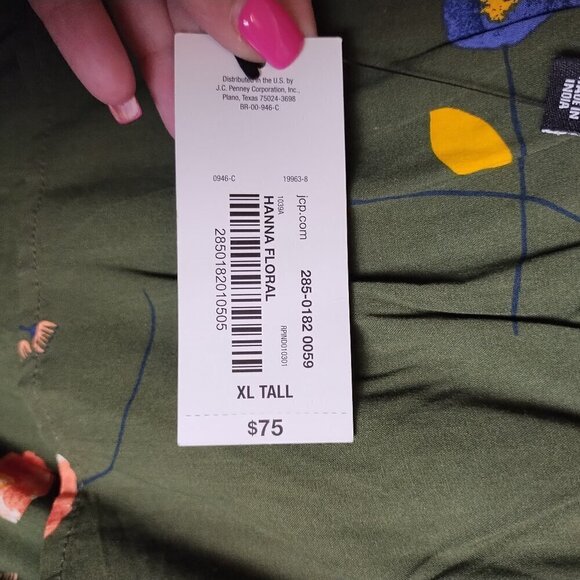 NWT a.n.a. Hanna Floral maxi cold shoulder dress XL - Picture 5 of 6